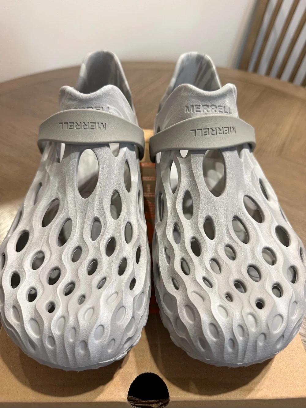 Merrell Light Gray Molded Foam Slide Sandals
